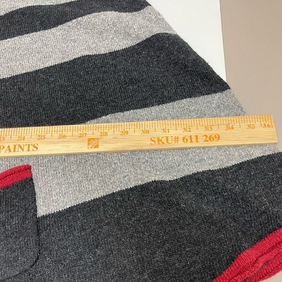 Patagonia Poncho Cape Women Small Gray Striped Loislee Pullover V Neck Sweater - Picture 4 of 14